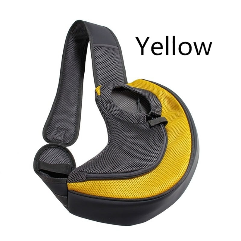 Pet Puppy Carrier S/L Outdoor Travel Dog Shoulder Bag Mesh Oxford Single Sling Handbag Comfort Tote Pouch Breathable Bag Cellphone Holder