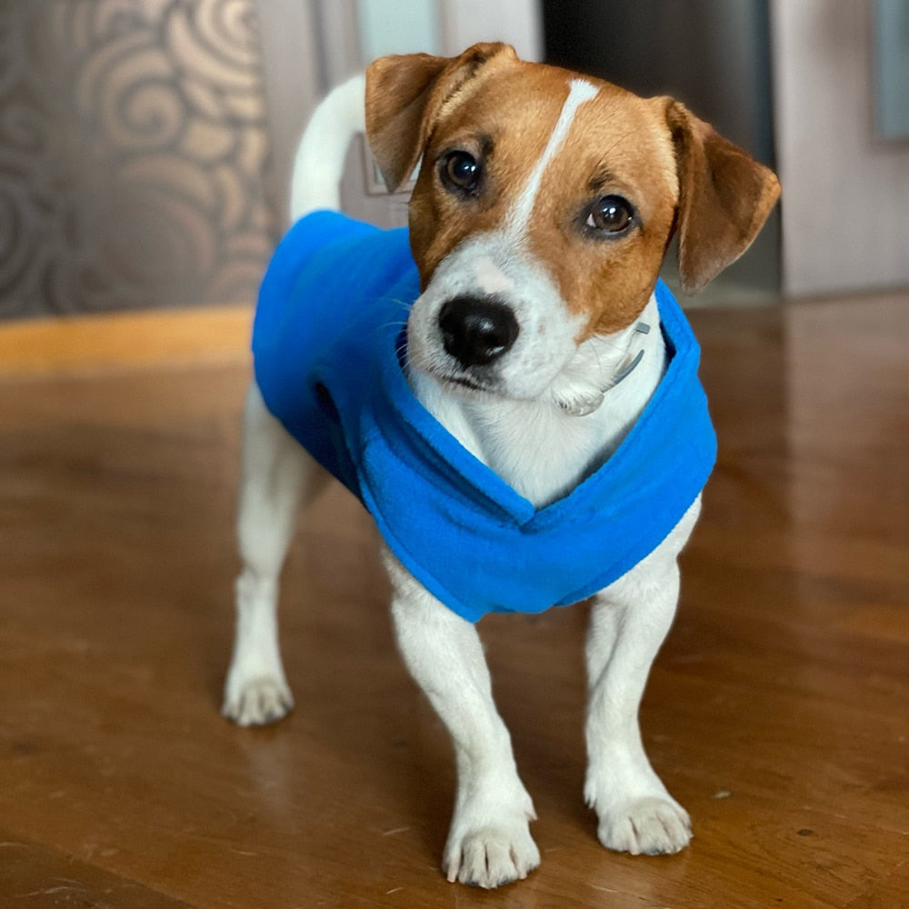 Cozy Winter Fleece Dog Jacket - Pet Clothes for Small Breeds