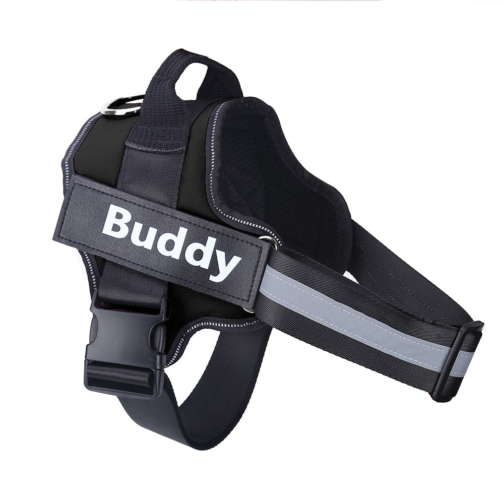 Personalized No-Pull Dog Harness with Velcro ID Customization and Reflective Design