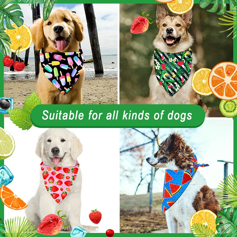 Breathable Dog Bandanas - Spring and Summer Puppy Scarf Accessories in Bulk (60 or 120 PCS)