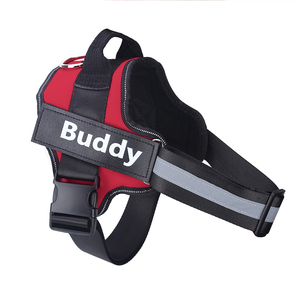 Personalized No-Pull Dog Harness with Velcro ID Customization and Reflective Design