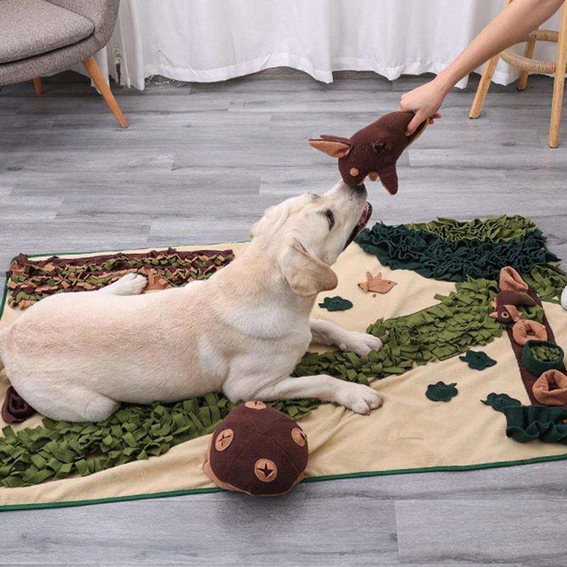 SnuffleMat Nosework Training Toy for Dogs - Giant Slow Feeder Puzzle Mat with Washable Fabric for Sniffing, Feeding, and Fun!