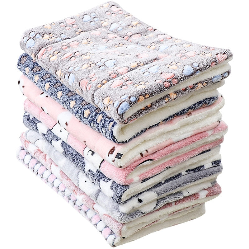Thickened Pet Sleeping Mat - Soft and Washable Dog Bed with Flannel Mattress and Warm Fur Blanket - Ideal for Your Furry Friend's Comfort - Pet Supplies