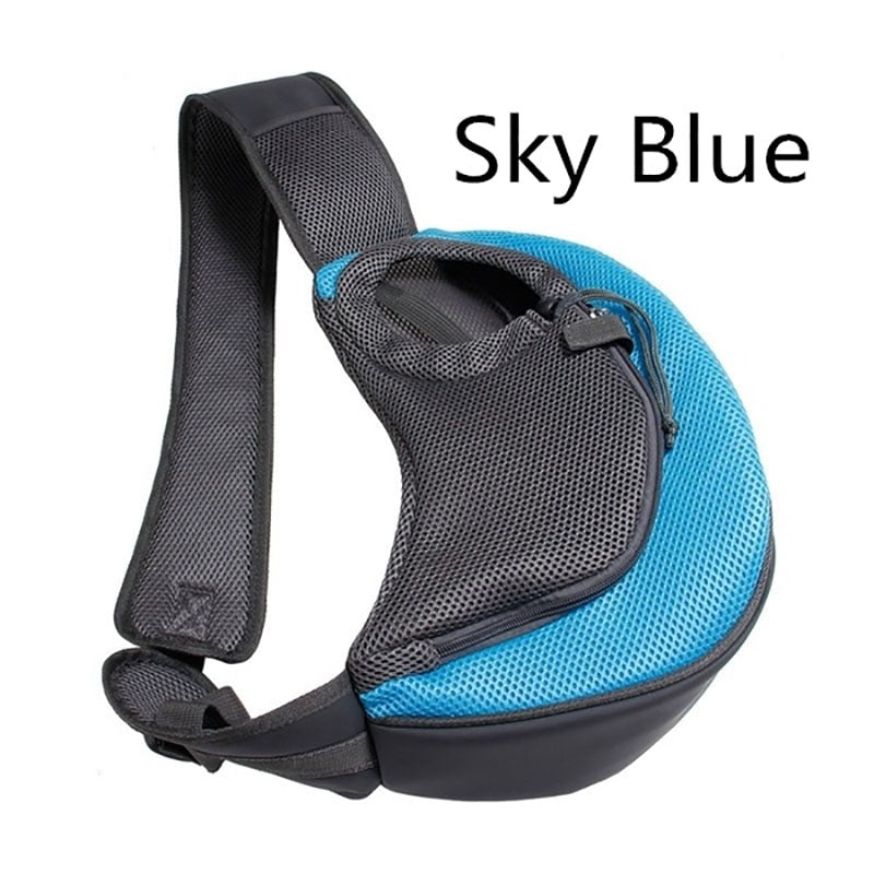 Pet Puppy Carrier S/L Outdoor Travel Dog Shoulder Bag Mesh Oxford Single Sling Handbag Comfort Tote Pouch Breathable Bag Cellphone Holder