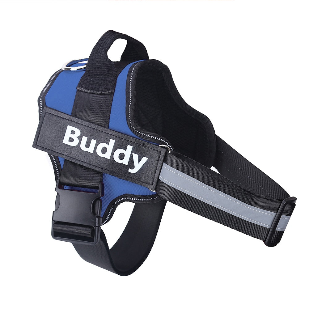Personalized No-Pull Dog Harness with Velcro ID Customization and Reflective Design