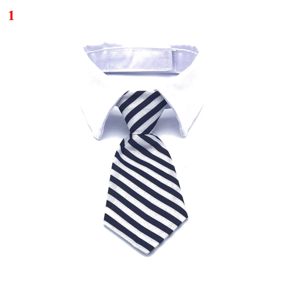 Adjustable Dog Necktie - Shiny and Cute Pet Grooming Accessory - Perfect for Formal Occasions, Weddings and Parties