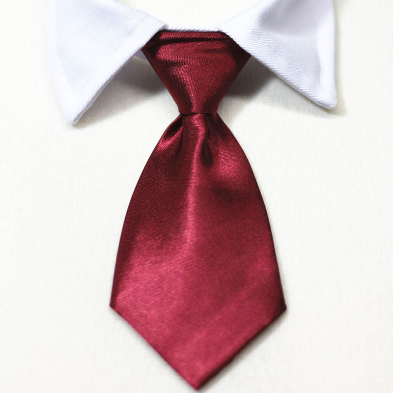 Adjustable Dog Necktie - Shiny and Cute Pet Grooming Accessory - Perfect for Formal Occasions, Weddings and Parties