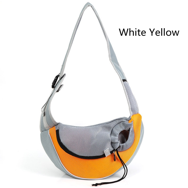 Pet Puppy Carrier S/L Outdoor Travel Dog Shoulder Bag Mesh Oxford Single Sling Handbag Comfort Tote Pouch Breathable Bag Cellphone Holder
