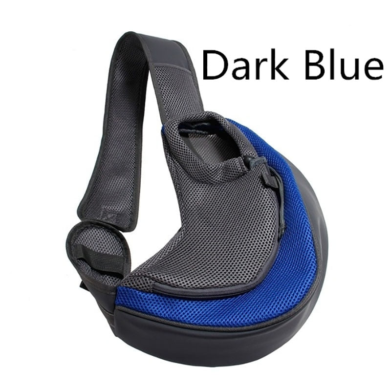 Pet Puppy Carrier S/L Outdoor Travel Dog Shoulder Bag Mesh Oxford Single Sling Handbag Comfort Tote Pouch Breathable Bag Cellphone Holder