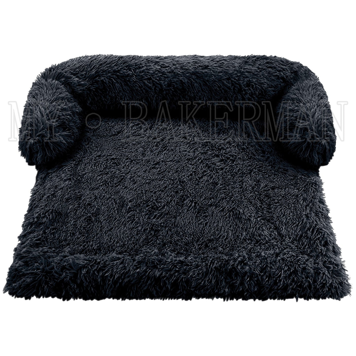 Large Dog Sofa Bed - Calming Pet Bed with Soft Washable Nest, Ideal for Comfortable Resting and Sleeping, Furniture Protector Mat and Blanket Included