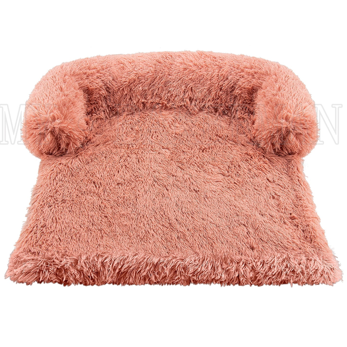 Large Dog Sofa Bed - Calming Pet Bed with Soft Washable Nest, Ideal for Comfortable Resting and Sleeping, Furniture Protector Mat and Blanket Included