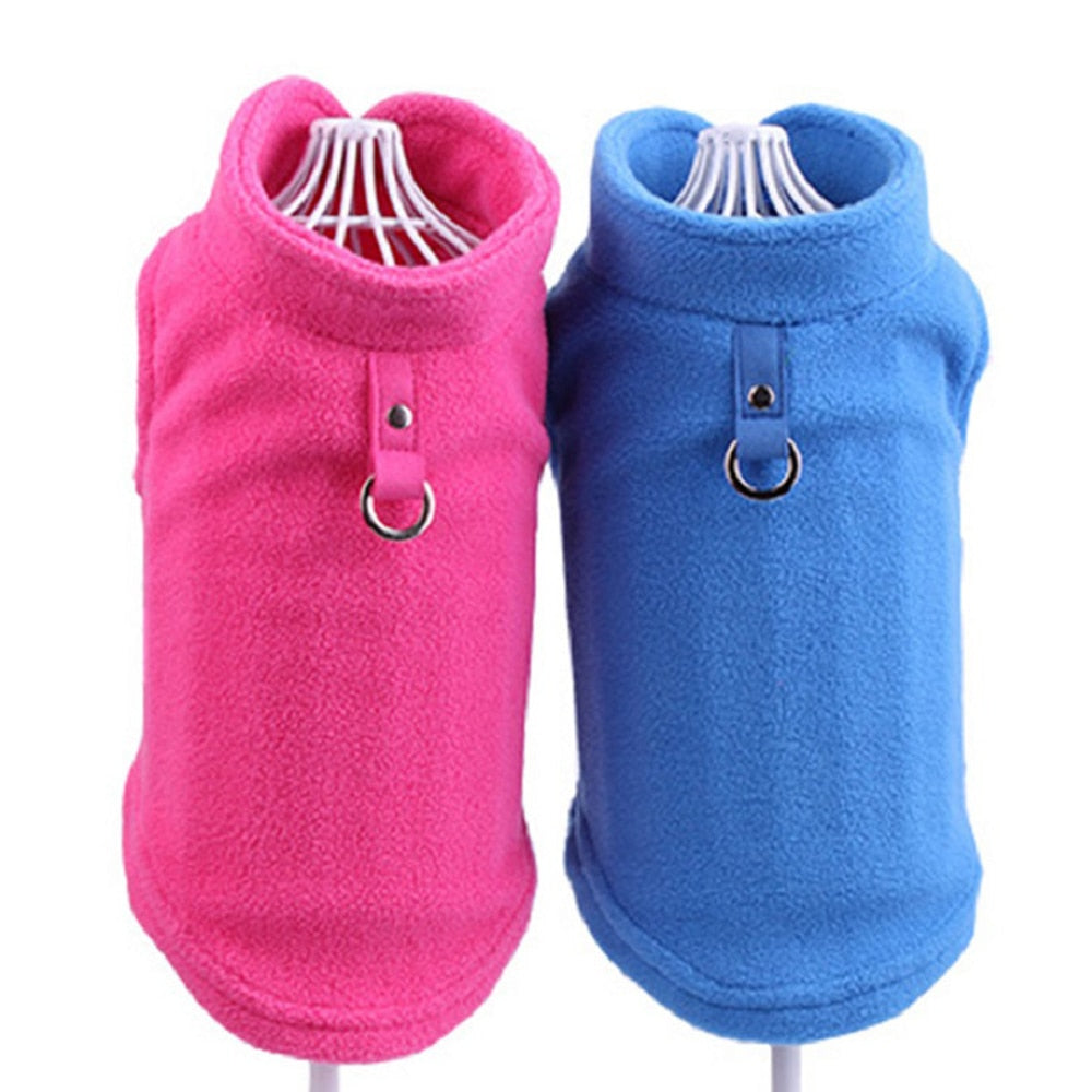 Cozy Winter Fleece Dog Jacket - Pet Clothes for Small Breeds