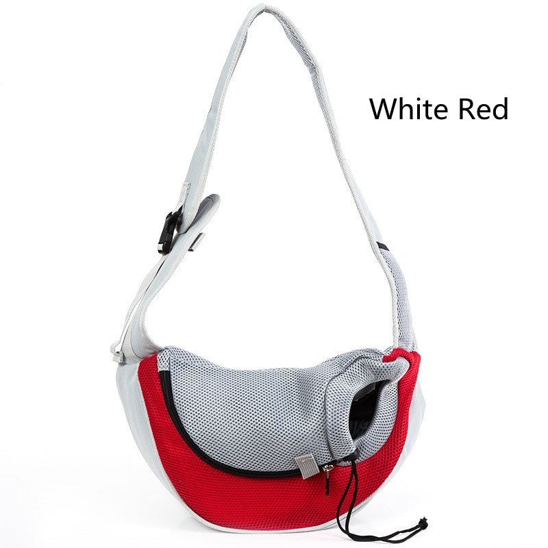 Pet Puppy Carrier S/L Outdoor Travel Dog Shoulder Bag Mesh Oxford Single Sling Handbag Comfort Tote Pouch Breathable Bag Cellphone Holder