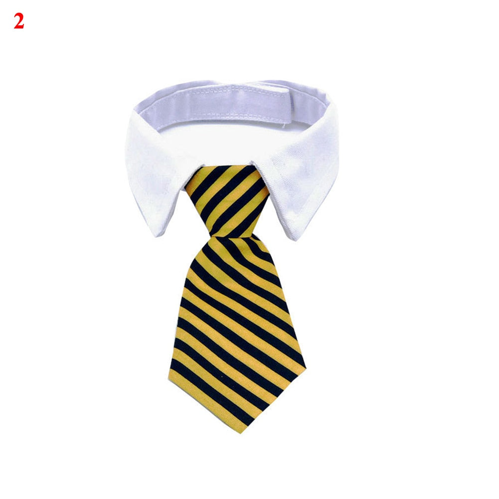 Adjustable Dog Necktie - Shiny and Cute Pet Grooming Accessory - Perfect for Formal Occasions, Weddings and Parties
