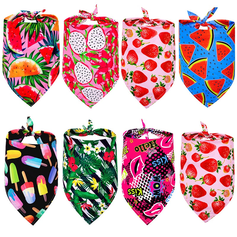 Breathable Dog Bandanas - Spring and Summer Puppy Scarf Accessories in Bulk (60 or 120 PCS)