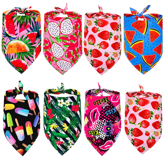 Breathable Dog Bandanas - Spring and Summer Puppy Scarf Accessories in Bulk (60 or 120 PCS)