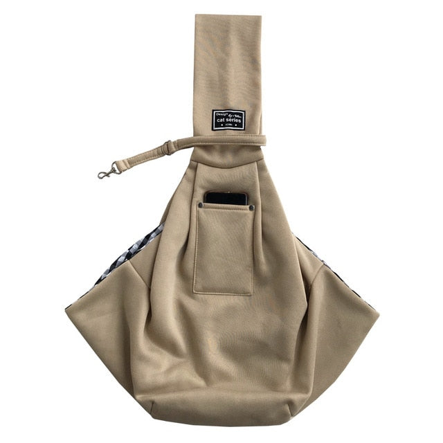 Comfortable and Convenient Pet Carrier Bag for Travel - Shoulder Sling Handbag Tote for Cats and Dogs, Made of Soft Cotton Material for Maximum Comfort