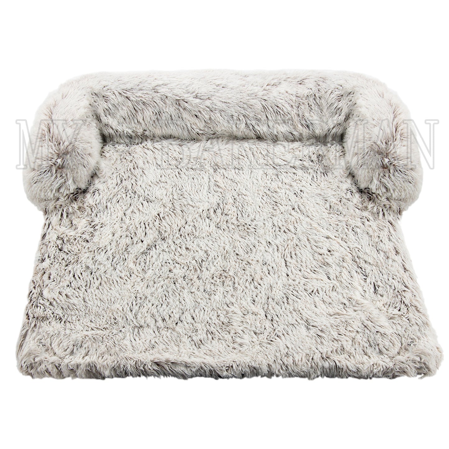 Large Dog Sofa Bed - Calming Pet Bed with Soft Washable Nest, Ideal for Comfortable Resting and Sleeping, Furniture Protector Mat and Blanket Included