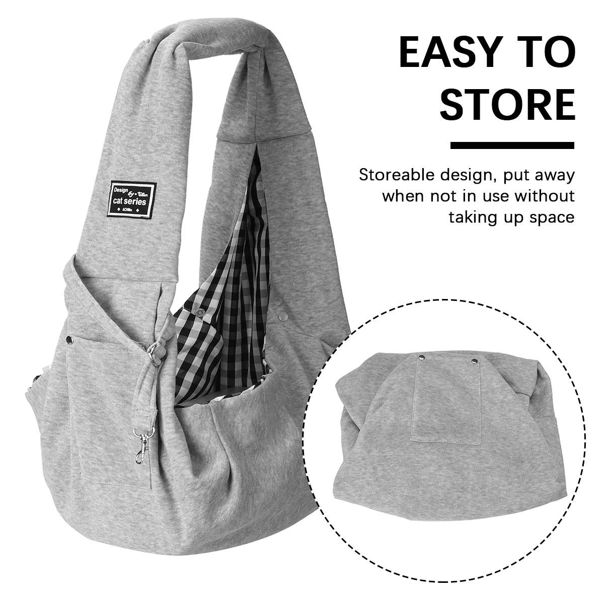 Comfortable and Convenient Pet Carrier Bag for Travel - Shoulder Sling Handbag Tote for Cats and Dogs, Made of Soft Cotton Material for Maximum Comfort