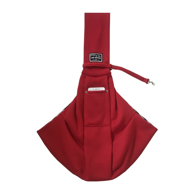 Comfortable and Convenient Pet Carrier Bag for Travel - Shoulder Sling Handbag Tote for Cats and Dogs, Made of Soft Cotton Material for Maximum Comfort