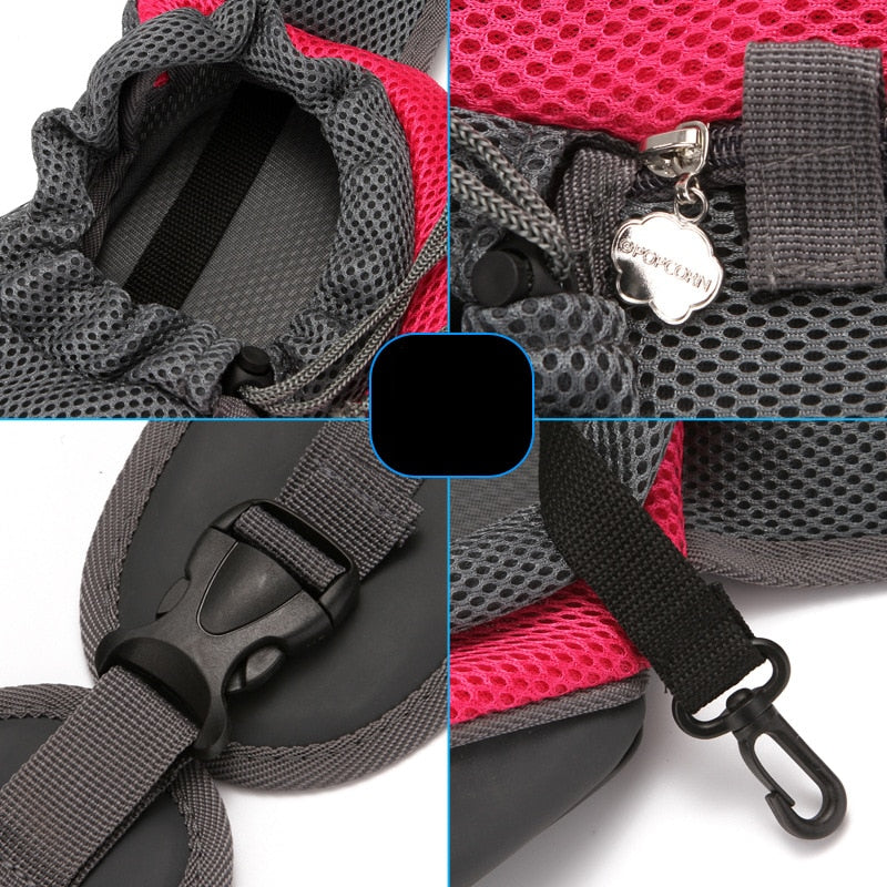 Pet Puppy Carrier S/L Outdoor Travel Dog Shoulder Bag Mesh Oxford Single Sling Handbag Comfort Tote Pouch Breathable Bag Cellphone Holder
