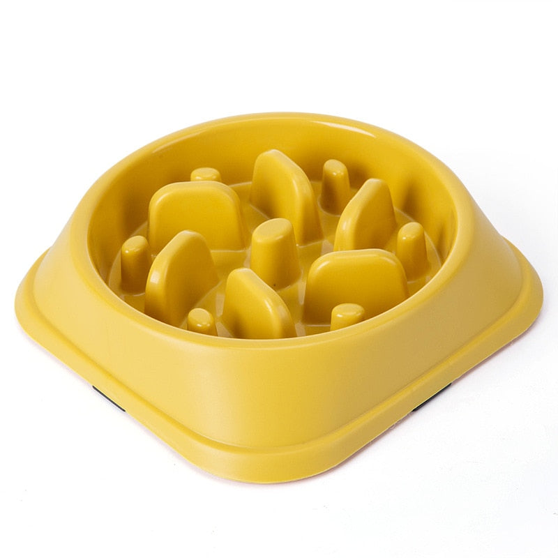Non-Slip Dog Slow Feeder Bowl - Puzzle Bowl for Anti-Gulping and Slower Food Feeding - Suitable for Small and Medium Dogs and Puppies