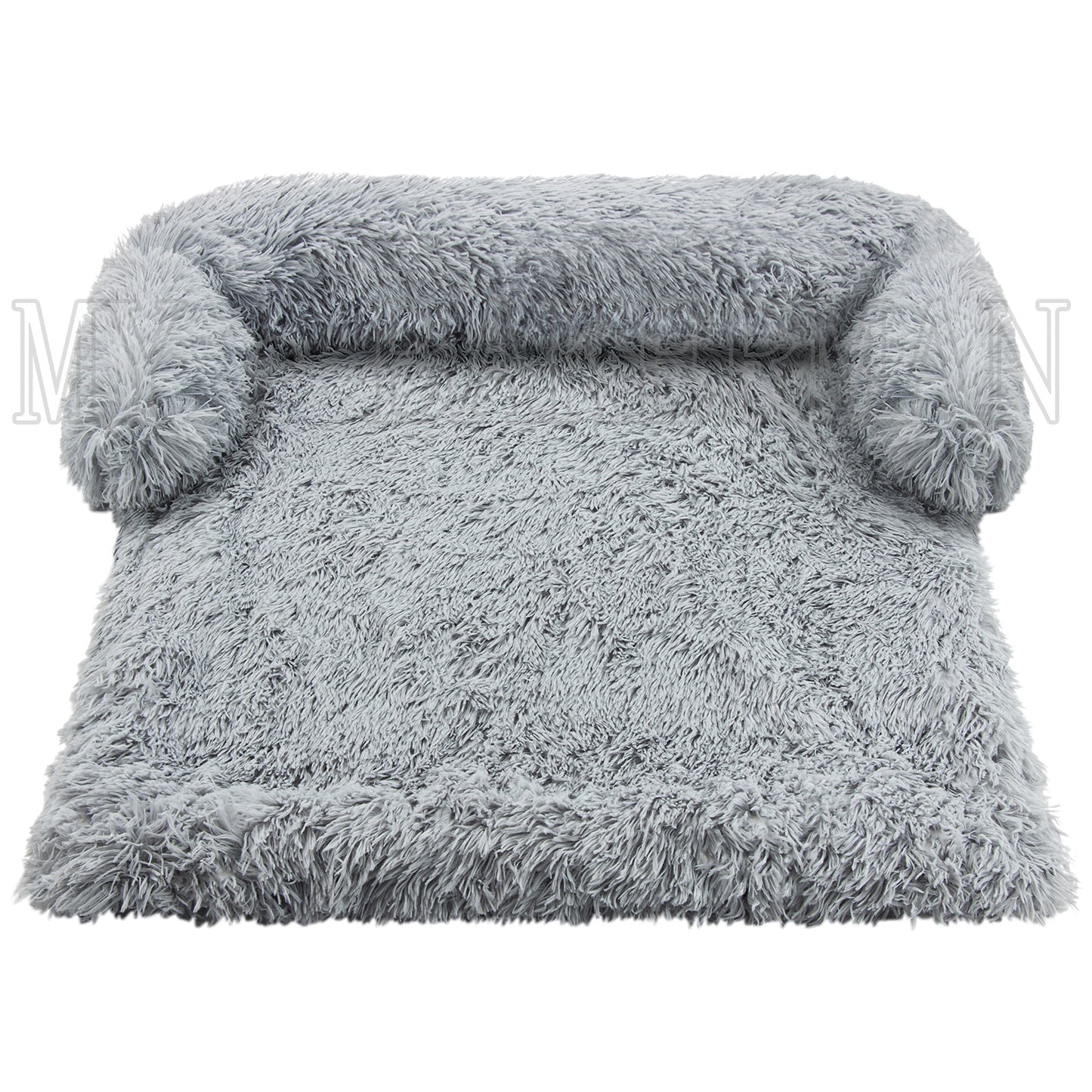 Large Dog Sofa Bed - Calming Pet Bed with Soft Washable Nest, Ideal for Comfortable Resting and Sleeping, Furniture Protector Mat and Blanket Included