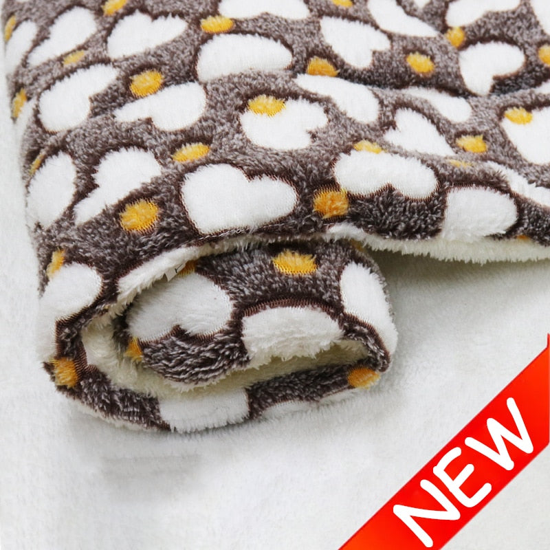 Thickened Pet Sleeping Mat - Soft and Washable Dog Bed with Flannel Mattress and Warm Fur Blanket - Ideal for Your Furry Friend's Comfort - Pet Supplies