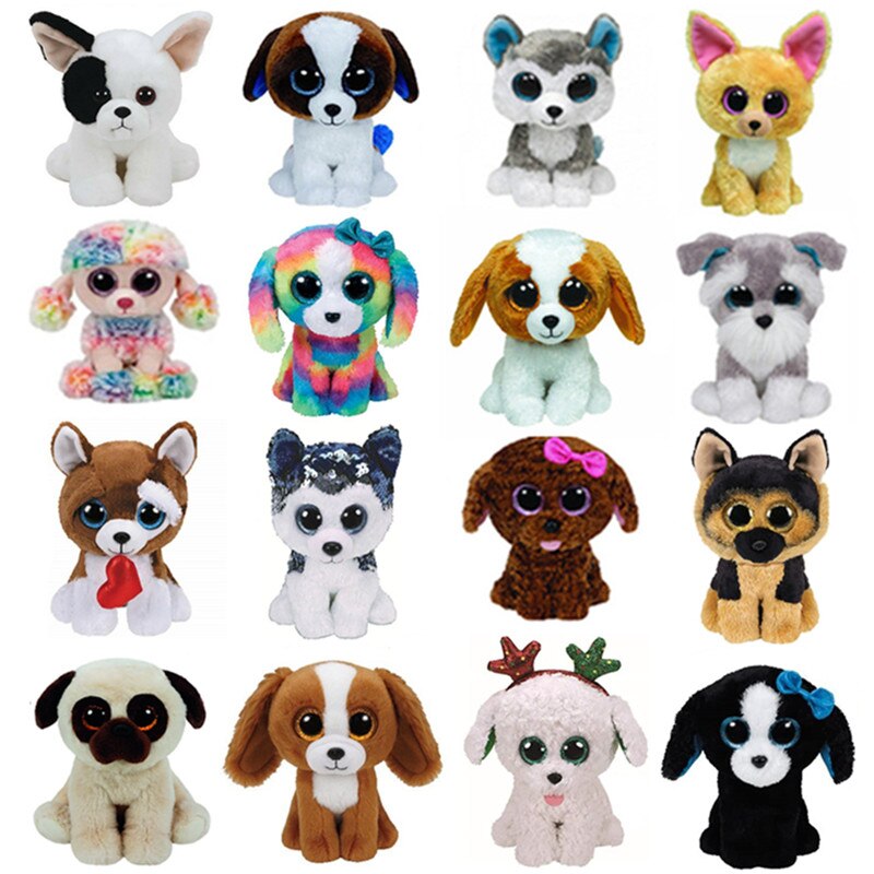 Cute Big Eyes Stuffed Animals Dog Plush Toy Collection - Husky, Poodle, Chihuahua, Pug and More - Perfect Gift for Kids and Pet Lovers