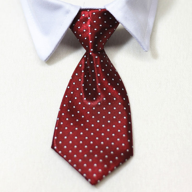 Adjustable Dog Necktie - Shiny and Cute Pet Grooming Accessory - Perfect for Formal Occasions, Weddings and Parties