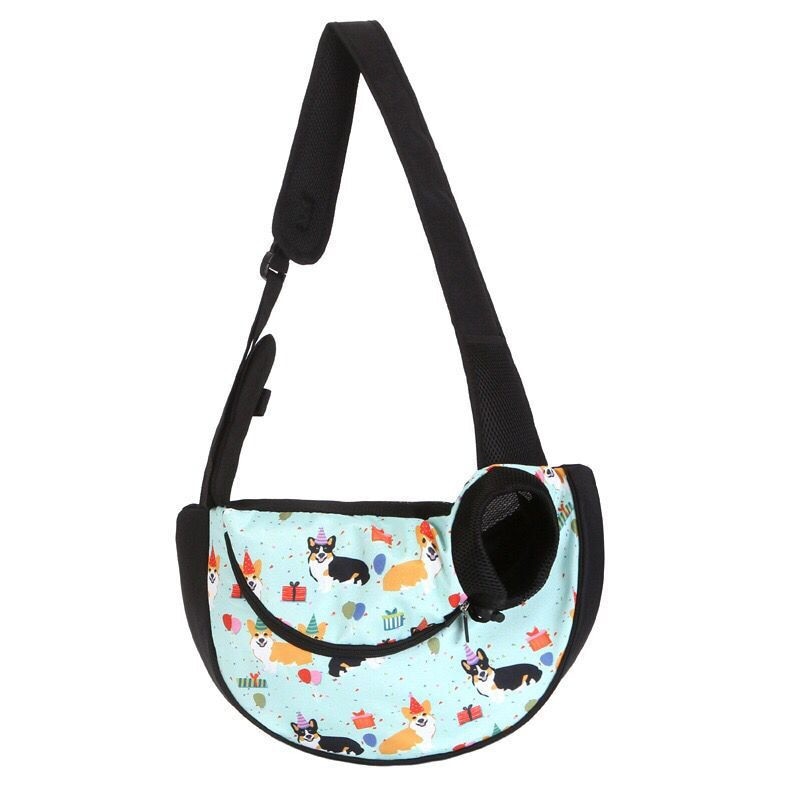 Pet Puppy Carrier S/L Outdoor Travel Dog Shoulder Bag Mesh Oxford Single Sling Handbag Comfort Tote Pouch Breathable Bag Cellphone Holder