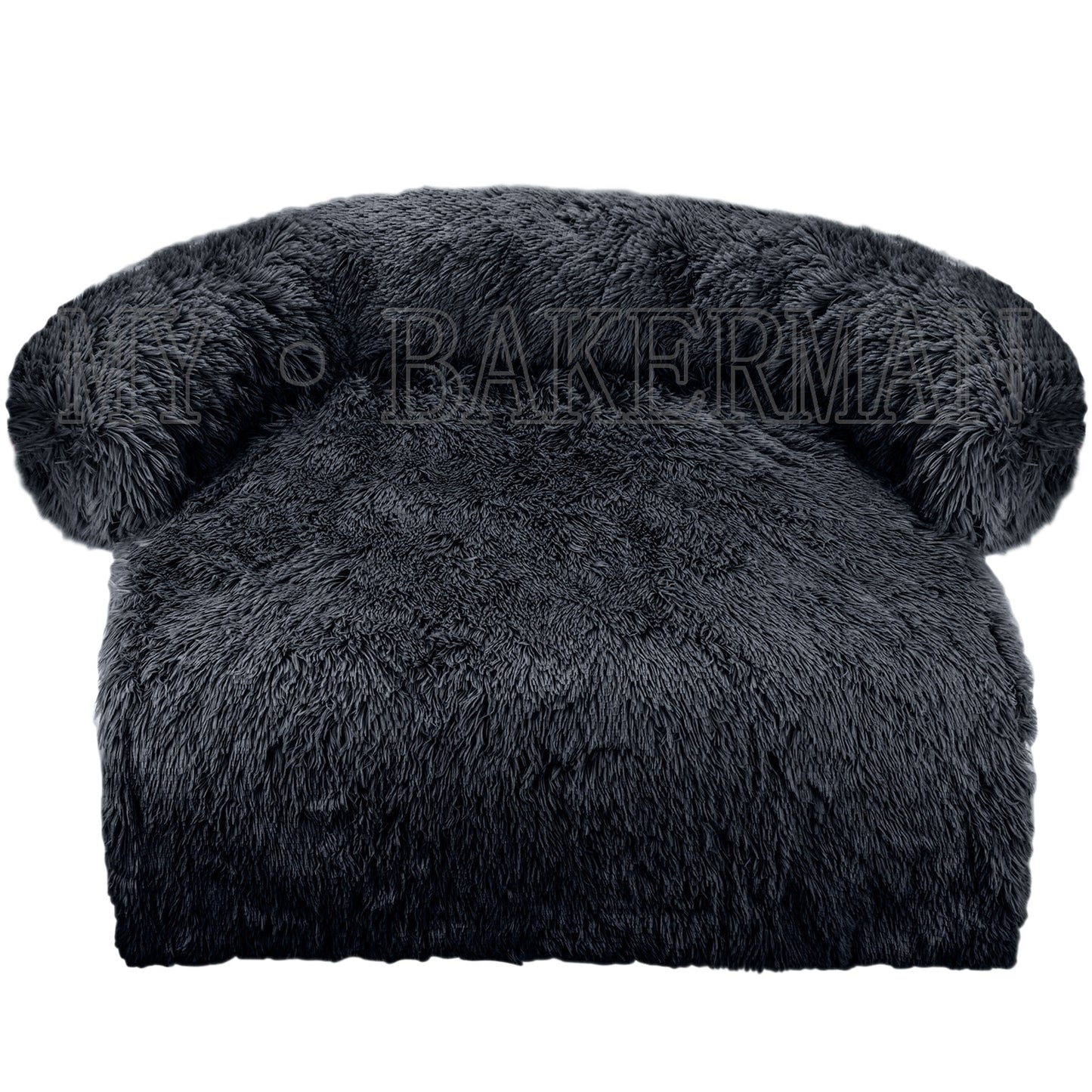 Large Dog Sofa Bed - Calming Pet Bed with Soft Washable Nest, Ideal for Comfortable Resting and Sleeping, Furniture Protector Mat and Blanket Included