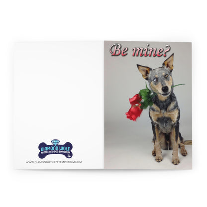 Valentine's Day "Be Mine?" Dog Greeting Cards (5 Pack)