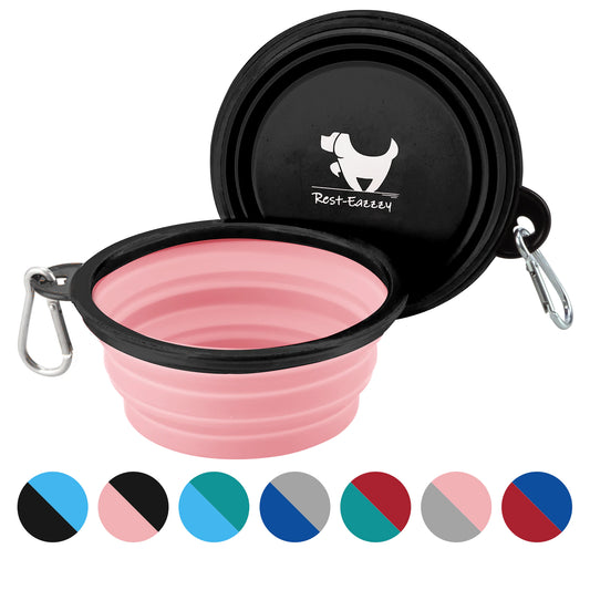 Collapsible Dog Bowls for Travel - Portable and Lightweight Water and Food Dish for Dogs  - Available in S and L Sizes - Perfect for Camping and Outdoor Activities