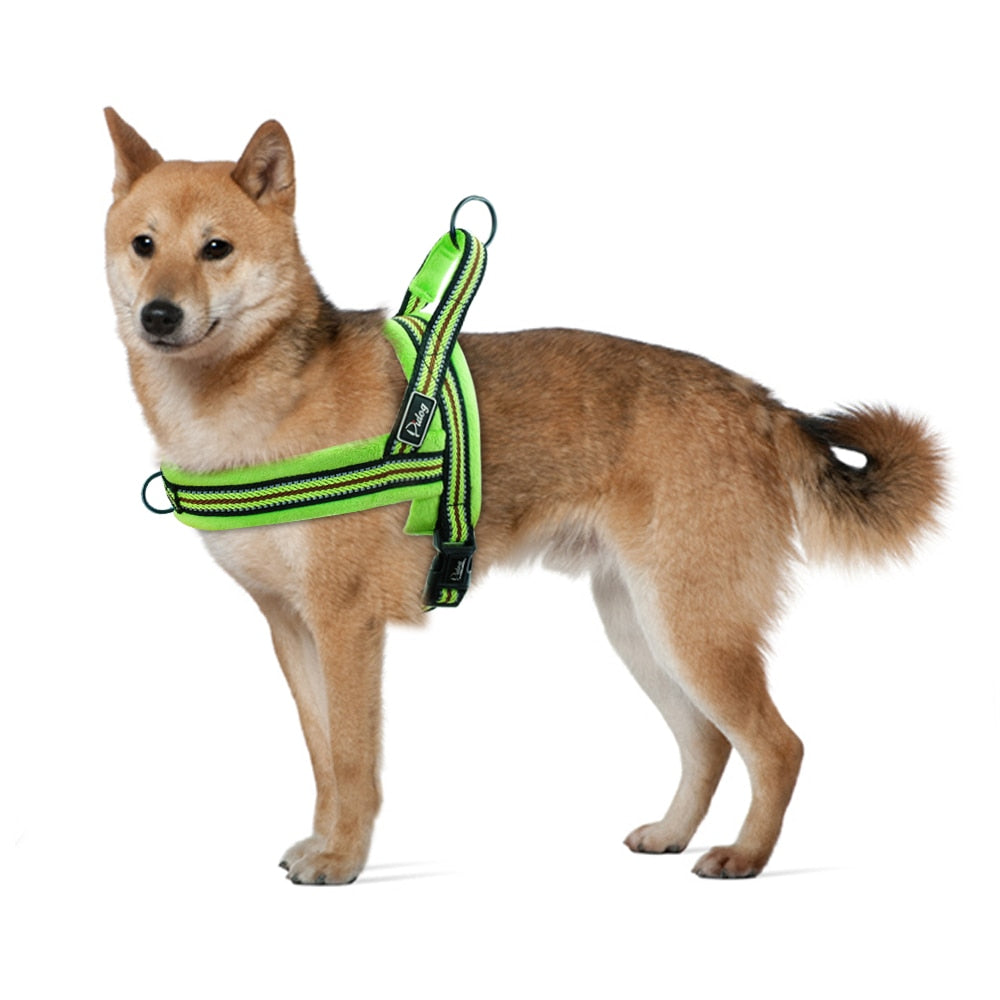 No-Pull Reflective Dog Harness Vest - Soft Padded and Adjustable for Small, Medium, and Large Dogs - Available in XS, S, M, L sizes