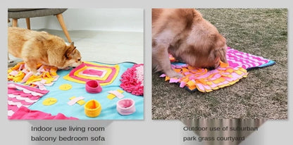 Pet Snuffle Mat for Slow Feeding and Intelligence Training - Leak-Proof Food Mat for Dog- Nose Work Toy and Training Blanket to Prevent Choking