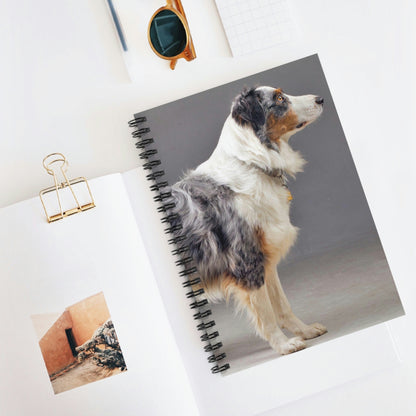 Australian Shepherd Your Thoughts: Ruled Line Spiral Notebook Featuring an Aussie Design