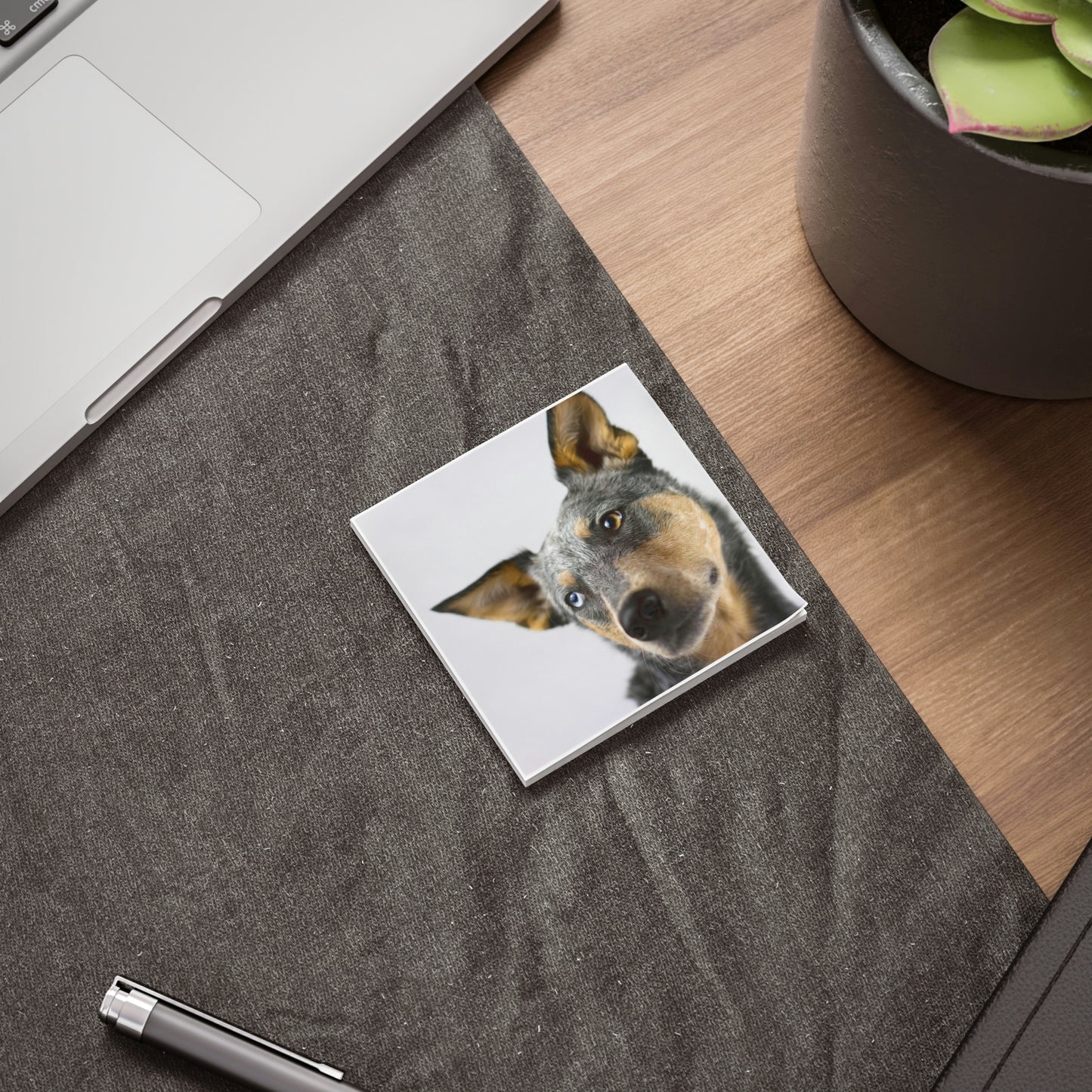 Paw-some Post-it® Note Pads - Cute Dog Design with Gold and Blue Eyes