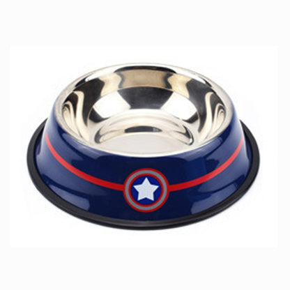 Cartoon Stainless Steel Pet Food Bowl - Tableware for Dogs