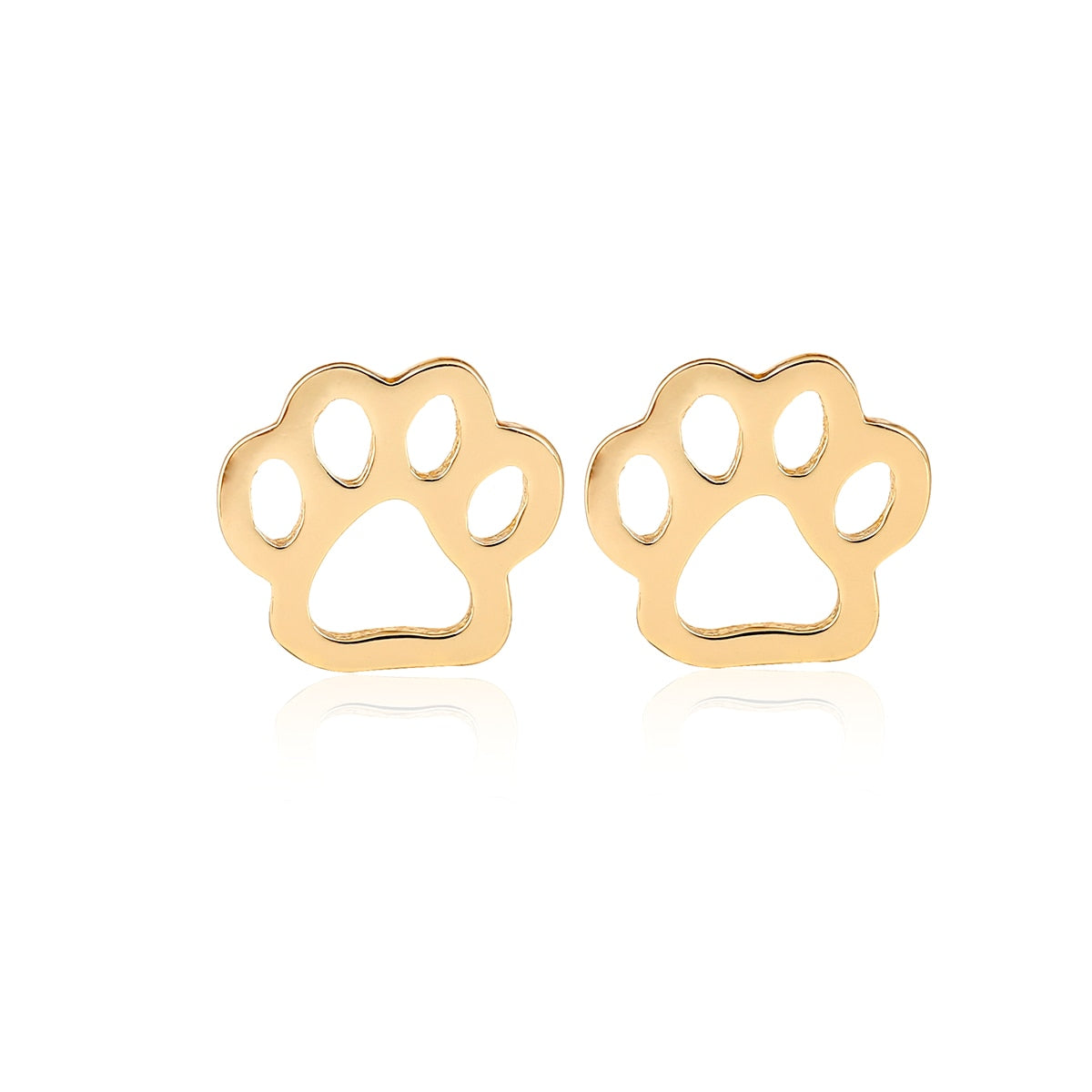 Small Stainless Steel Dog Paw Earring Footprint Stud Earrings - Fashion Animal Jewelry for Pet Lovers