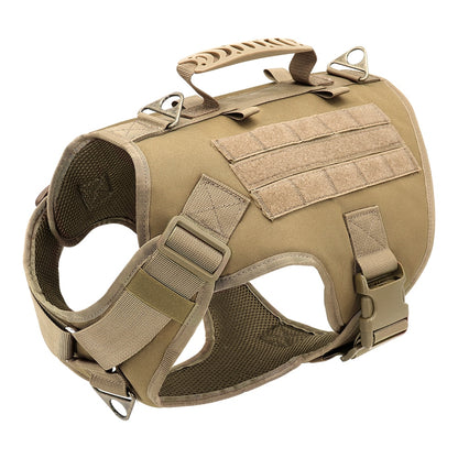 Tactical Dog Harness - Military-Style Training Vest with Molle for Medium to Large Dogs