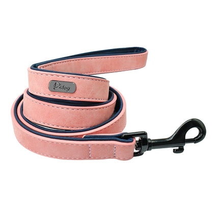 Premium 4ft Leather Dog Leash with Padded Handle for Medium to Large Dogs - Perfect for Walking and Training