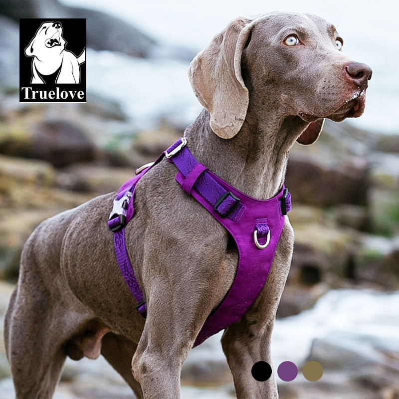 Truelove Waterproof Dog Harness - Lightweight and Durable Nylon Pet Vest for All Sizes with Reflective and Adjustable Features