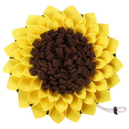 Sunflower Pet Dog SnuffleMat: Slow Feeding Bowl, Food Dispenser, and Stress-Relieving Sniffing Pad Puzzle for Nose Smell Training