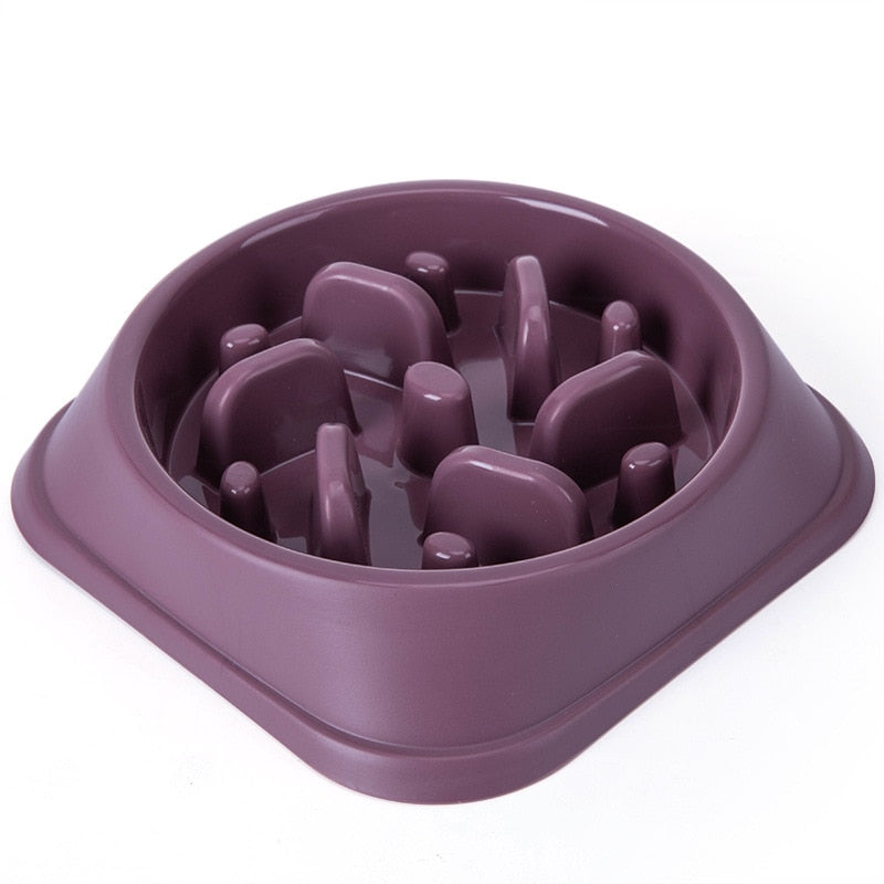 Non-Slip Dog Slow Feeder Bowl - Puzzle Bowl for Anti-Gulping and Slower Food Feeding - Suitable for Small and Medium Dogs and Puppies