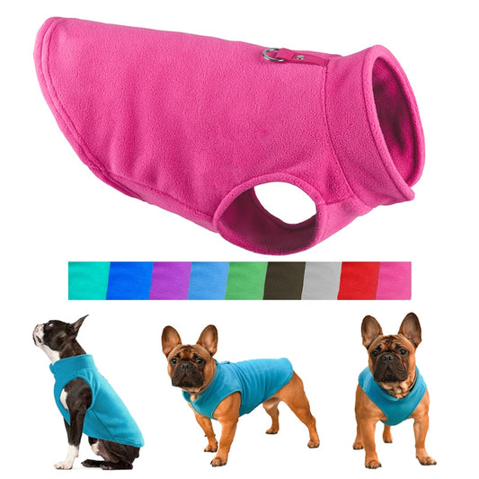 Cozy Winter Fleece Dog Jacket - Pet Clothes for Small Breeds