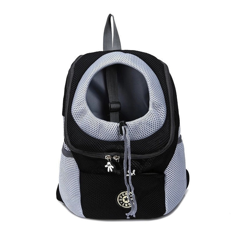 Double Shoulder Pet Dog Carrier Backpack - Portable Travel Bag for Outdoor Adventures with Your Furry Friend