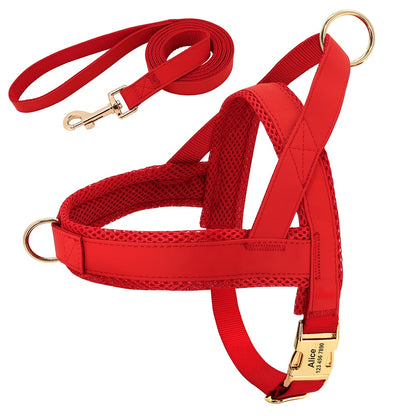 Custom Dog Collar, Harness, and Leash Set - Personalized with ID Tags for Small, Medium, and Large Dogs